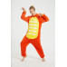 Onesie Kigurumi Oranžais Dinozaurs
