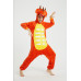 Onesie Kigurumi Oranžais Dinozaurs
