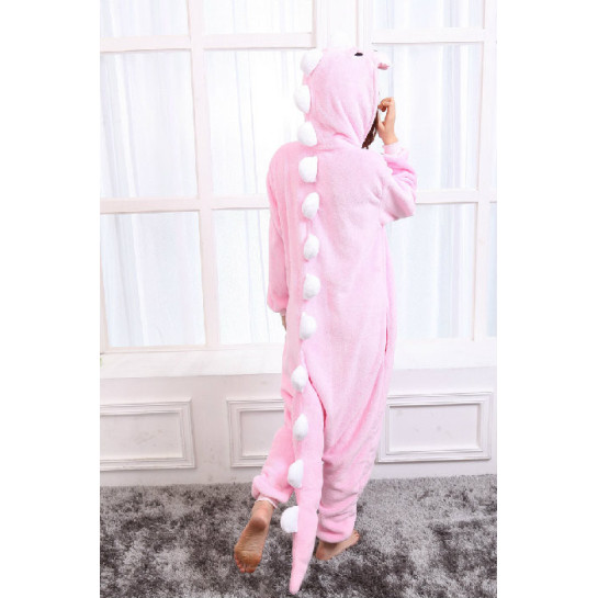 Onesie Kigurumi Rozā Pūķis bērniem